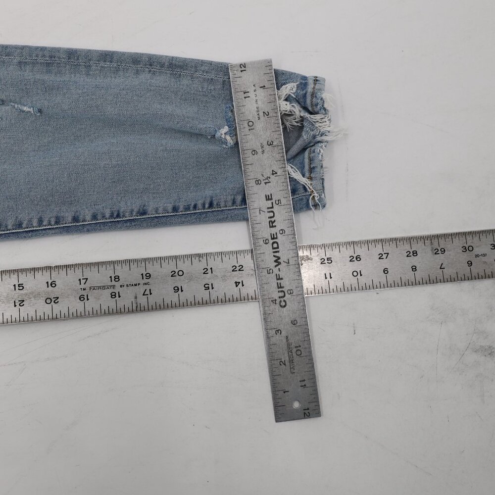Agolde jeans womens 28 L25 Sophie Crop Blue Medium Wash Denim Cotton mid Rise - Picture 7 of 12